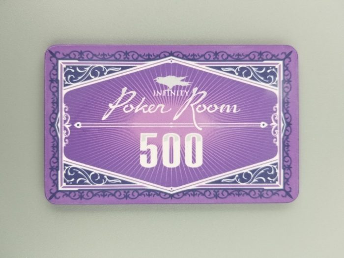 $500 Poker Plaque - the Infinity Poker Room by Crow's Head Poker in purple