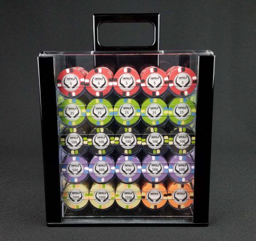 Impala poker chips with case